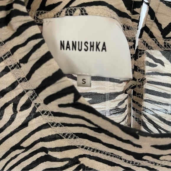 Nanushka Hierro Zebra Print Long Sleeve Minidress, Small - Picture 11 of 14